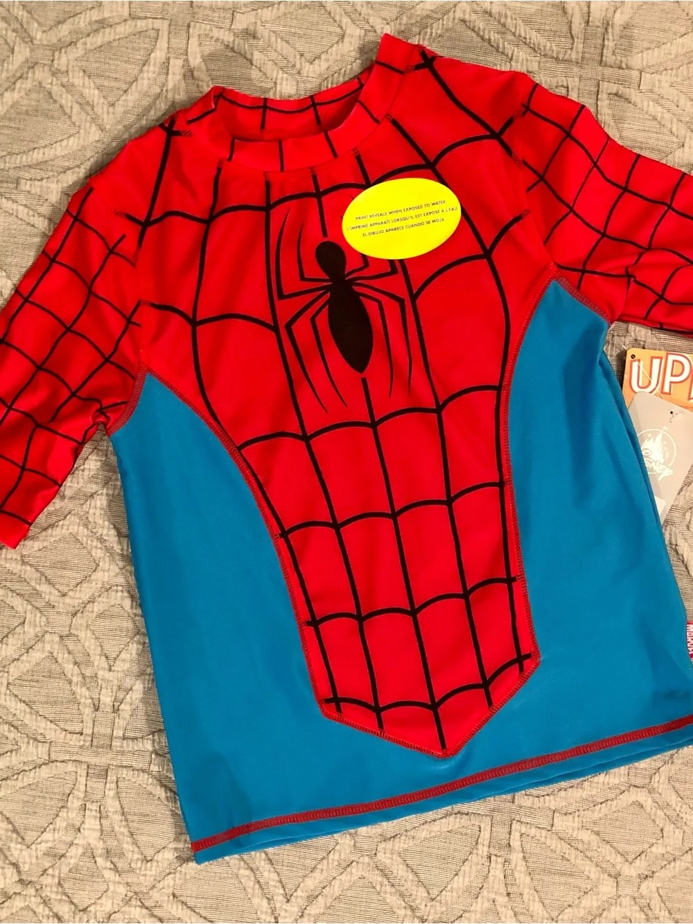 NWT Disney Marvel Spider-Man Two-Piece Boys Swim Set - UPF 50+ (Sz 7/8)